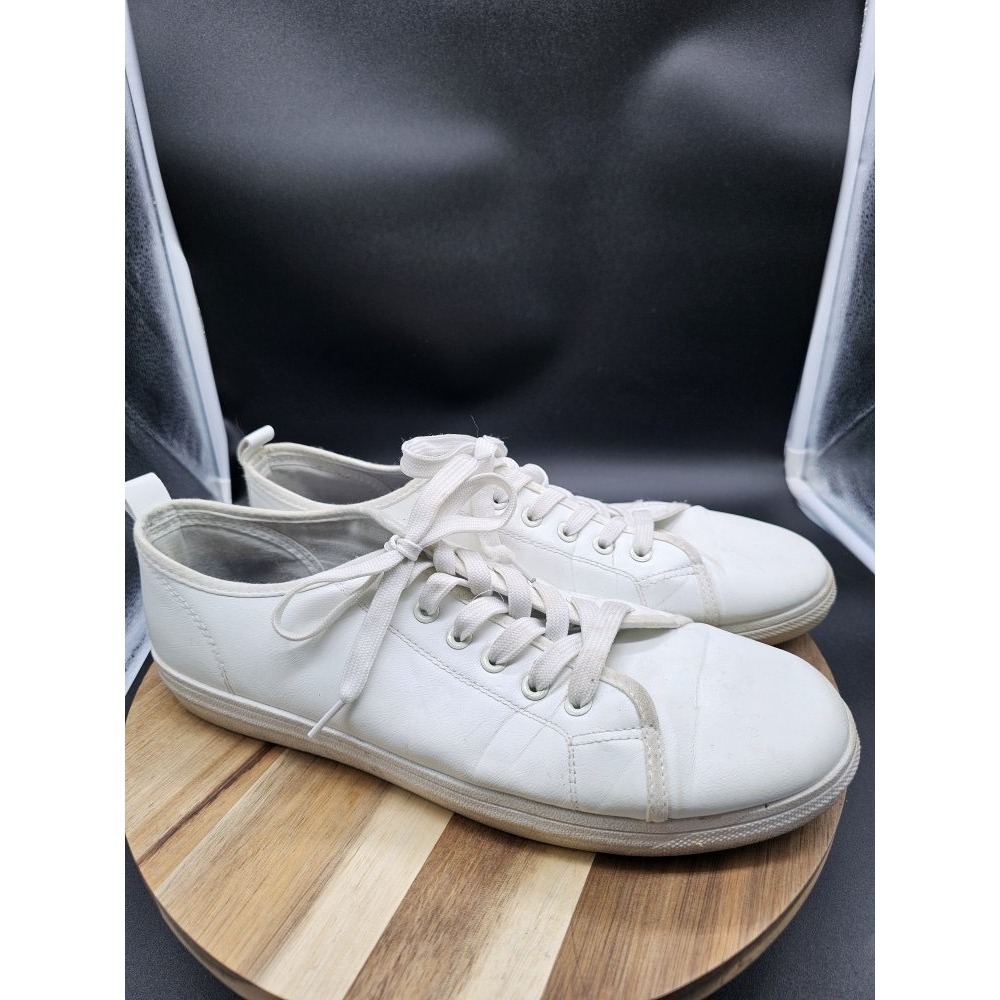 Jonsen Milan Mens White‎ Leather Sneakers Size 11